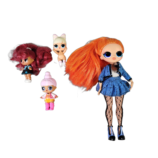 MGA Entertainment Bundle Set von 4 Modepuppen blond, pink & rot