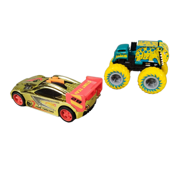 Hot Wheels Bundle 2x Monster Truck & Rennwagen