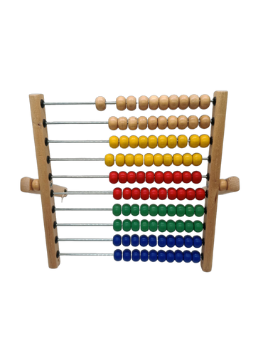 Bruder Holz-Abakus 10 Reihen Lernspiel & Rechenschieber Montessori