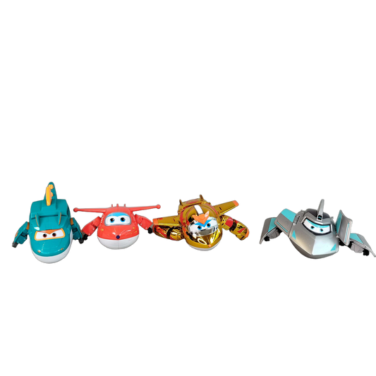 Super Wings Bundle 4x Flugzeuge Figuren