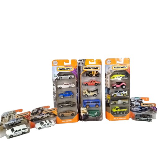 Matchbox Bundle MBX Highway Rescue NYPD Set von 18 Autos Neu