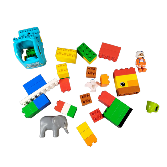 LEGO Bundle Kleinkind großes Set Bausteine, Tiere & Auto mit Figur