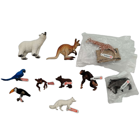 Schleich Tiere Bundle Set von 10 Tierfiguren