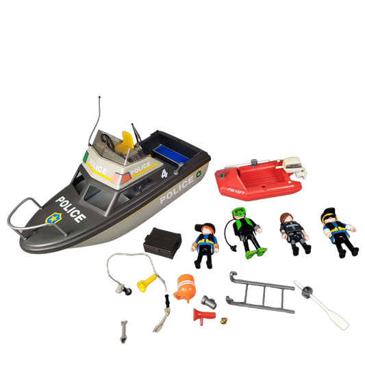 Playmobil Bundle Polizei Set von 6 Motorboot & Figuren