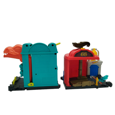 Hot Wheels Bundle Dino-Angriff & Speed Shop großes Spielset