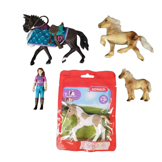 Schleich Tiere Bundle Pferde & Reiter 13886 5 Teile