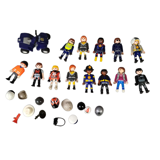 Playmobil Bundle Polizei Set von 13 Figuren, Polizeiauto & Zubehör