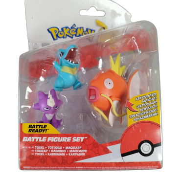 Pokémon Battle Toxel, Totodile & Magikarp PKW2348 Actionfigur, Neu