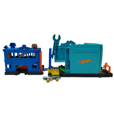 Hot Wheels Bundle City Gator Garage Set von 2 Werkstatt & Polizei
