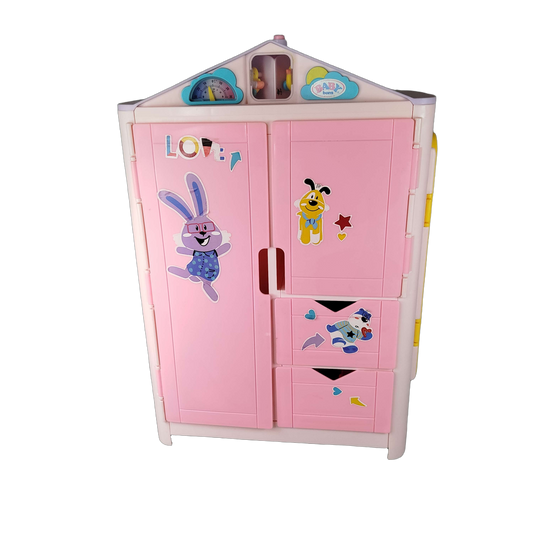 Zapf Creation Bundle BABY born Kleiderschrank Puppenmöbel