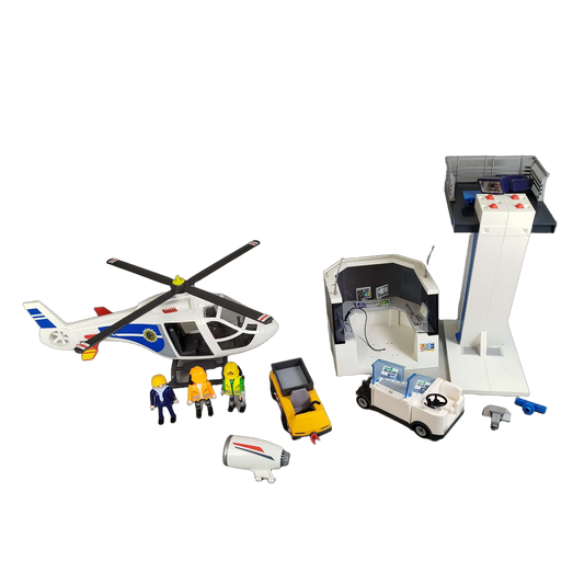 Playmobil Bundle Polizei Hubschrauber & Turm Playset
