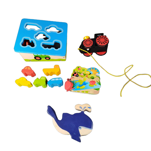 Brio Hape Bundle Holzspielzeug Set von 5 Zug & Puzzle