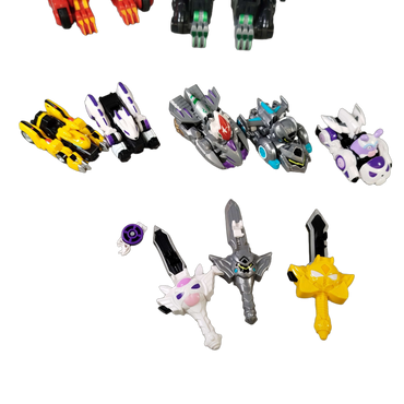 Monkart Bundle Mecha Set von 12 Black Mecha & Red Mecha Actionfiguren