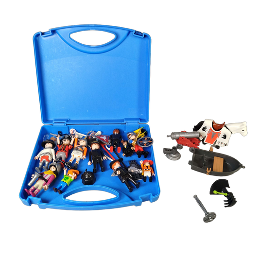 Playmobil Bundle Polizei großes Set Figuren & Zubehör, Boot, Kanone