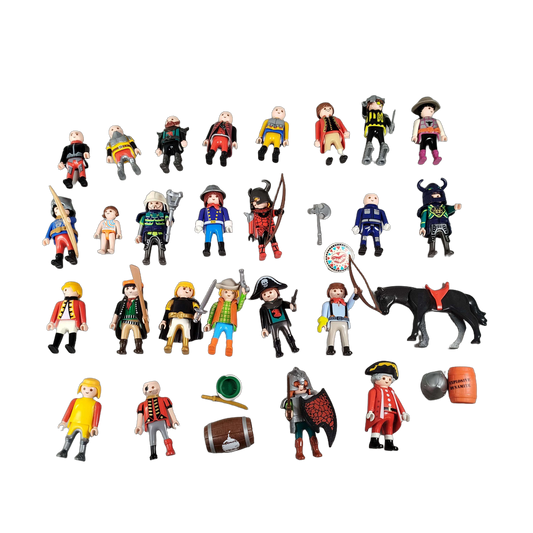 Playmobil Bundle Ritter Piraten 24x Figuren & Zubehör