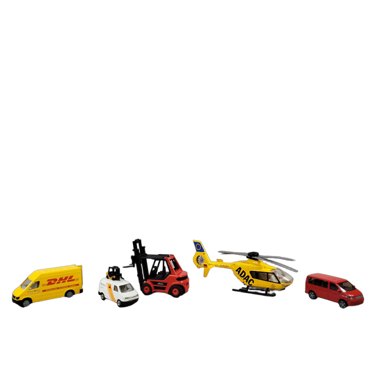 Siku Bundle ADAC DHL Linde VW T5 Set von 5 Hubschrauber & Transporter