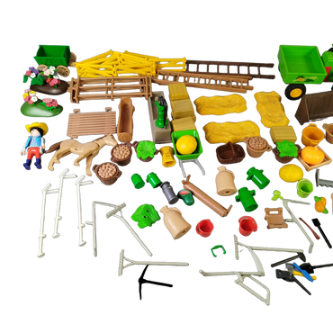 Playmobil Bundle Bauernhof Set Traktor mit Anhänger, Tiere & Figur