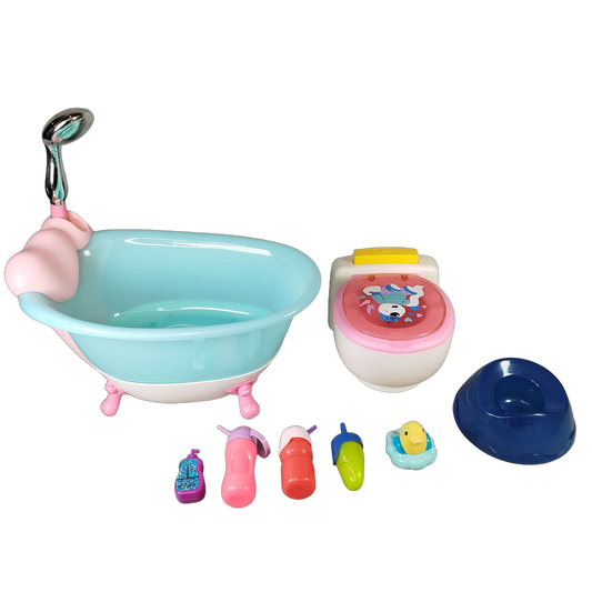 Zapf Creation Bundle BABY born Set von 8 Badewanne WC