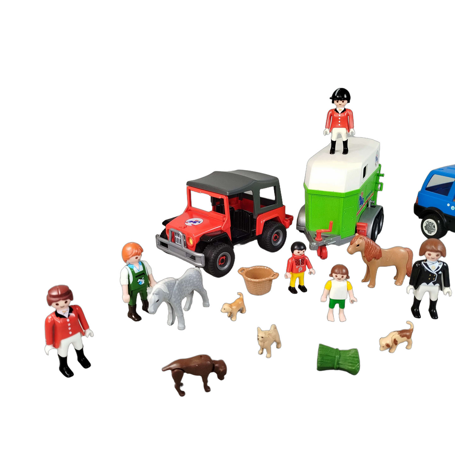 Playmobil Bundle Jeep & Anhänger Figuren Tiere