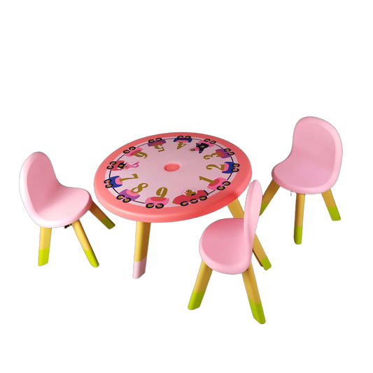 Zapf Creation Kita Möbel Tisch & 3 Stühle Set 4er