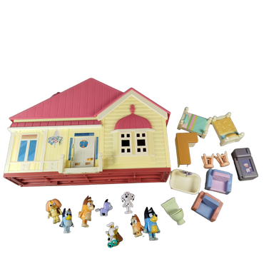 Moose Toys Bundle Bluey Familienhaus Puppenhaus, Figuren & Möbel