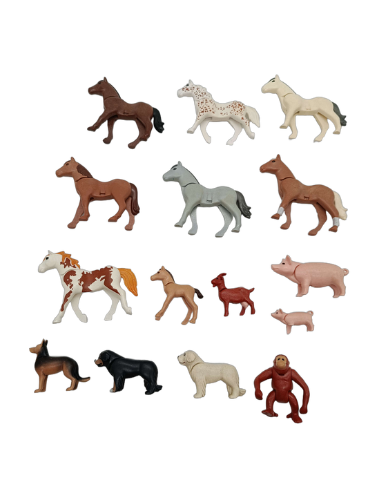 Playmobil Bundle Tiere Pferd Pony Fohlen Set von 15 Tierfiguren