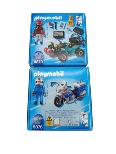 Playmobil Bundle City Action 6876 6879 Set von 2 Motorrad & Quad