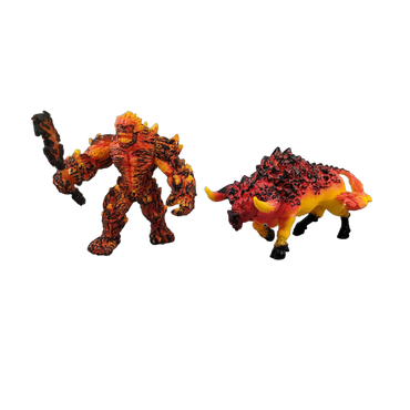 Schleich Bundle Lava-Monster, Höllenhund & Feuerstier 3 Teile Figuren