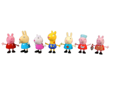Peppa Pig & VTech Bundle großes Set Figuren, Buggies & Lerntelefon