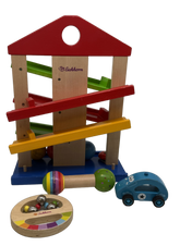 Eichhorn Bundle Kugelbahn Holz Baby Set von 4 Rasseln & Auto