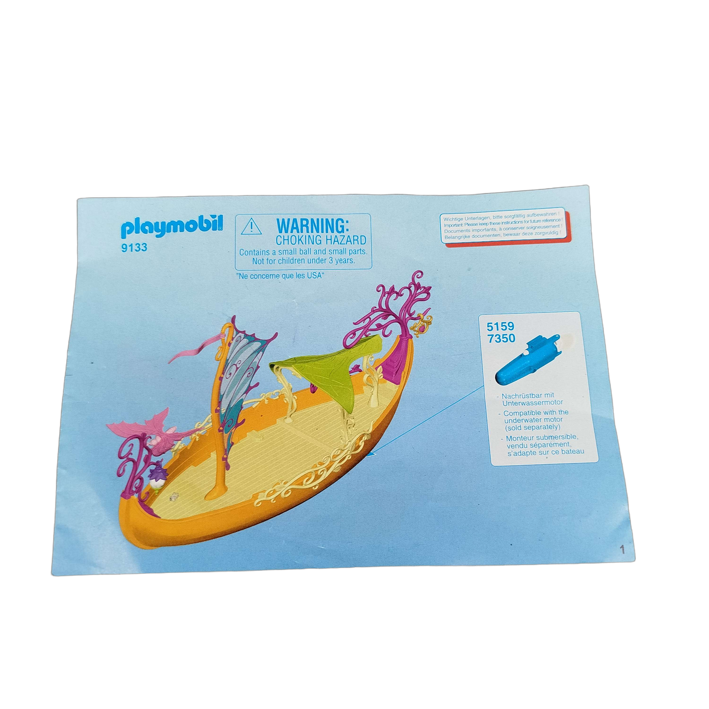 Playmobil Bundle Prinzessinneninsel 9133 Boot & Einhorn
