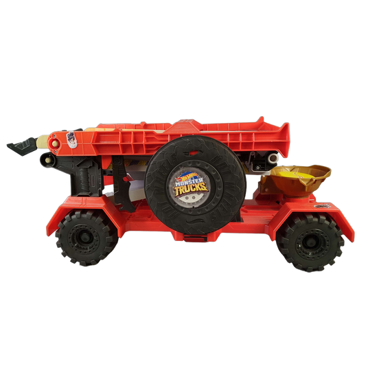 Mattel Hot Wheels Monstertruck-Transporter mit Launcher
