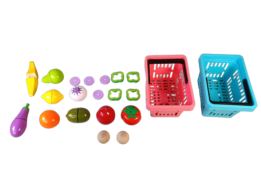 Bundle Einkaufsladen großes Set Lebensmittel & Körbe Rollenspiel