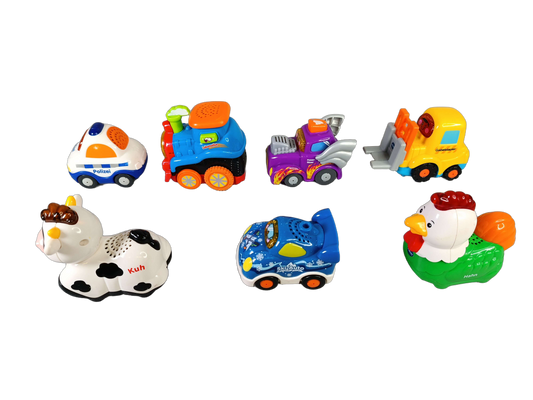VTech Bundle Tut Tut Baby Flitzer Set von 5 Polizeiauto, Zug, Hahn