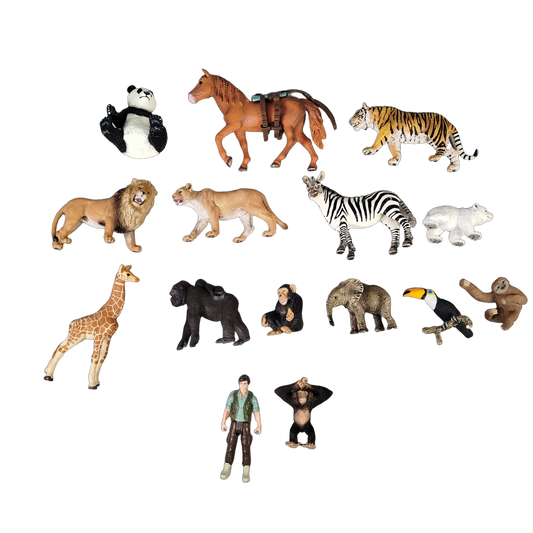 Schleich Tiere Bundle Wildtiere & Zoo 14 Teile Figuren