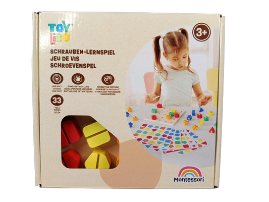 Toylino Montessori Schrauben Feinmotorik Lernspiel