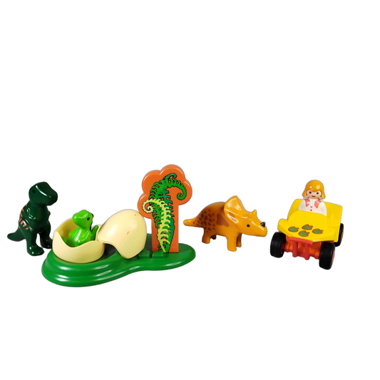 Playmobil Bundle 1.2.3 Explorer mit Dinos 9120 Set Figuren & Fahrzeug