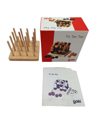 Goki 3D Tic Tac Toe Holz Brettspiel Denkspiel