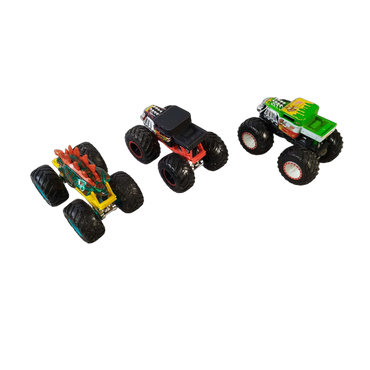 Mattel Bundle Monster Trucks Motosaurus Bone Shaker Set von 3 Autos