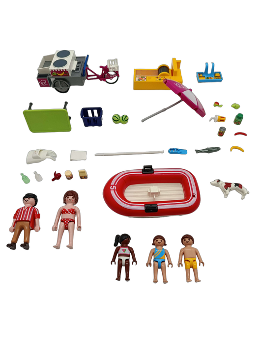 Playmobil Bundle Family Fun Crêpes & Schlauchboot Set von 2 Figuren