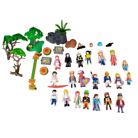 Playmobil Bundle 21x Figuren & Zubehör mit Landschaftsteilen