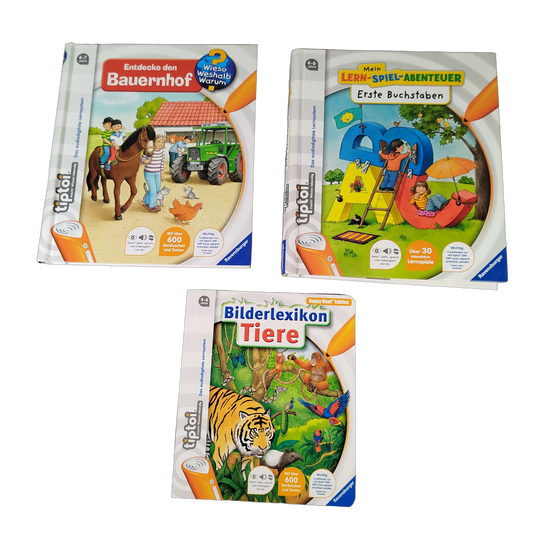 Ravensburger Bundle Tiptoi Bauernhof Buchstaben Set von 3 Lernbücher