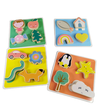 Vertbaudet Montessori Holzpuzzle & Tastspiel Lernspiel