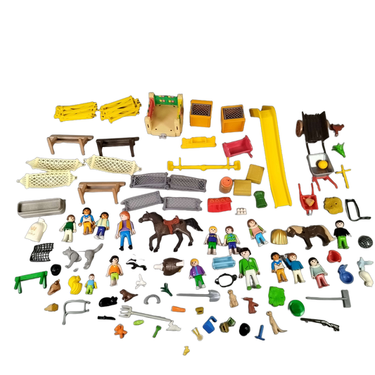 Playmobil Bundle Bauernhof Spielplatz Set Figuren & Tiere & Zubehör