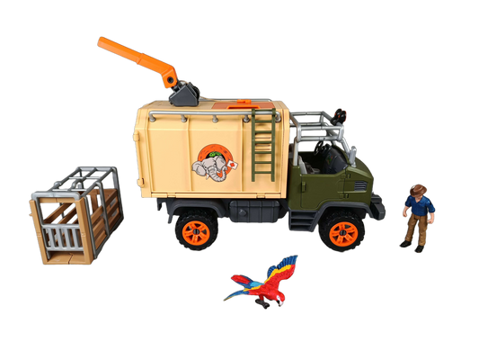Schleich Tierrettungsfahrzeug mit Kran & Käfig Spielset