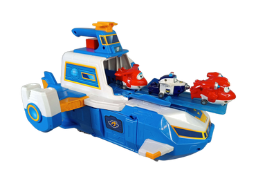 alpha group Super Wings World Aircraft Carrier Flugzeugträger Spielset