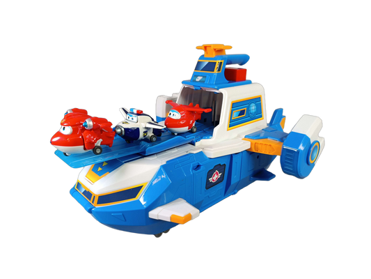 alpha group Super Wings World Aircraft Carrier Flugzeugträger Spielset