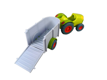 HABA 303131 Traktor mit Anhänger Holzspielzeug