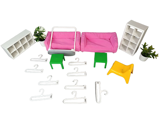 IKEA Bundle Puppenhausmöbel Set Kallax Regale Sofas