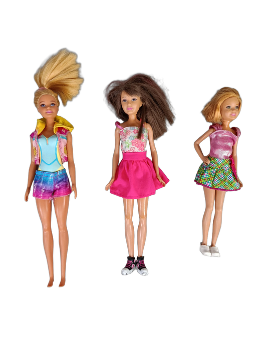Mattel Bundle Barbie Set von 3 Modepuppen mit Outfits